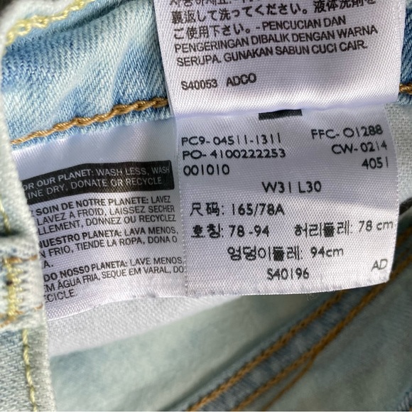 Levi's 511 Bleached Acid Wash Jeans - Picture 5 of 10